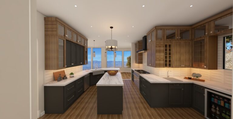 Modern Mountain cabin kitchen